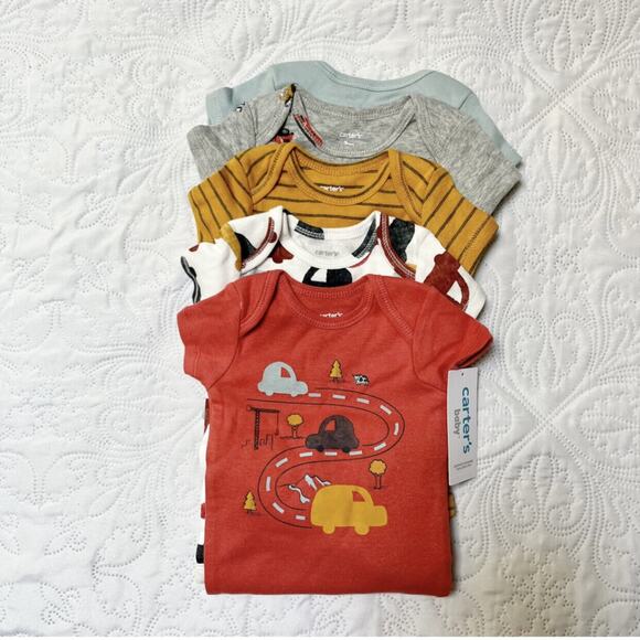 NWT Carter's 5 Piece Transportation Bodysuit Bundle 3m - Picture 2 of 10